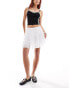 Фото #5 товара ASOS DESIGN mesh tiered rara mini skirt in ivory