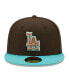 Фото #4 товара Men's Brown, Mint Los Angeles Dodgers Walnut Mint 59FIFTY Fitted Hat