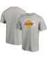 Фото #1 товара Men's Heathered Gray Los Angeles Lakers Primary Team Logo T-shirt
