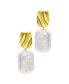 ფოტო #3 პროდუქტის 14K Gold-Plated Cultured Freshwater Pearl Coin Drop Earrings