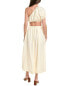 Фото #2 товара Farm Rio One-Shoulder Linen-Blend Dress Women's White Xs