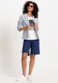 ფოტო #1 პროდუქტის Women's Mona Fit Straight Leg Cotton Linen Short