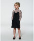 ფოტო #3 პროდუქტის Big Girls Jumper Dress With Contrast Band Black