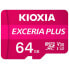 Фото #3 товара Карта памяти микро-SD с адаптером Kioxia Exceria Plus Розовый Класс 10 UHS-I U3