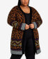 Фото #1 товара Plus Size Lori Animal Coatigan Sweater