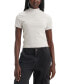 ფოტო #1 პროდუქტის Women's Effortless Short-Sleeve Mock-Neck Tee