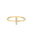 Diamond Initial 14K Yellow Gold Ring