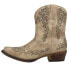 Фото #5 товара Roper Riley Scroll Embroidered Snip Toe Cowboy Womens Beige Casual Boots 09-021