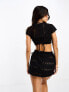 Фото #8 товара ASOS DESIGN broderie beach mini skirt in black