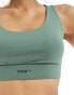 Puma Training Evolve medium support sports bra in light green