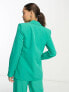 Фото #2 товара Vila Petite tailored blazer co-ord in green