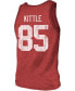 Фото #2 товара Men's George Kittle Scarlet San Francisco 49Ers Name Number Tri-Blend Tank Top