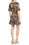 Фото #3 товара Adelyn Rae 155710 Women's Floral Penelope Ruffle Dress Navy Multi Sz. Medium