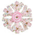 Christmas bauble Snowflakes White Pink 17 x 6 x 17 cm (8 Units)