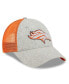 Фото #3 товара Men's Heather Gray, Orange Denver Broncos Pop Trucker 9FORTY Adjustable Hat