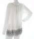 Фото #4 товара Блузка Max Studio White Black Embroidered Tunic L