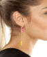 ფოტო #3 პროდუქტის Faux Stone Fruit Mismatch Linear Earrings