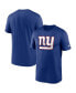 Фото #1 товара Men's Royal New York Giants Legend Logo Performance T-shirt