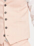 New Look slim waistcoat in pink