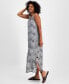 ფოტო #3 პროდუქტის Women's Printed Tassel-Trim Maxi Dress, Created for Macy's
