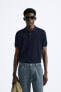 COTTON AND SILK KNIT POLO SHIRT