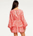 Ramy Brook 303515 Jolie Floral Long Sleeve Linen Dress Punch Combo Size Small