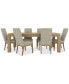 Фото #1 товара Davie Rectangle Dining 7pc Set (Table + 6 Upholstered Side Chair)