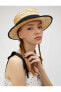 Фото #1 товара Женский аксессуар. Шляпа из соломы с лентой и лямкой Koton.