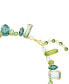 ფოტო #3 პროდუქტის Gold-Tone Green-Hued Crystal Mixed Cut Collar Necklace, 14" + 1-3/4" extender