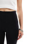 Monki cropped cupro capri pants in black