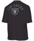 Фото #4 товара Women's Black Las Vegas Raiders Half-Sleeve Mock Neck T-shirt