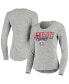 Фото #1 товара Women's Heathered Gray Minnesota Twins Tri-Blend Long Sleeve T-shirt