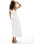 4th & Reckless dropped waist racer neck midi dress in cream 44 - фото #8