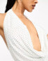 Фото #3 товара Heiress Beverly Hills premium all over crystal jewelled halterneck mini dress in white