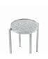 Abbe End Table in Glass & Chrome Finish