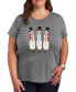 ფოტო #1 პროდუქტის Air Waves Trendy Plus Size Holiday Snowman Graphic T-shirt