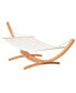 Фото #3 товара Extra-Large Outdoor Boho Hammock with Stand for Ultimate Relaxation