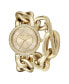 ფოტო #1 პროდუქტის iTouch Women's Chunky Chain Gold-Tone Metal Bracelet Watch