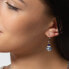 Beautiful earrings Triple Blue 2 made of Lampglas ECU34 pearls