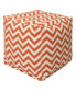 Chevron Ottoman Pouf Cube with Removable Cover 17" x 17"