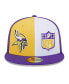 Фото #4 товара Men's Gold, Purple Minnesota Vikings 2023 Sideline 59FIFTY Fitted Hat
