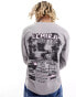 Фото #4 товара Reclaimed Vintage unisex oversized long sleeve t shirt with back graphic in grey