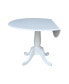 42" Round Dual Drop Leaf Pedestal Table