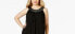 Фото #2 товара SL Fashions New York Plus Round Neck Metallic Trim Shift Dress Black 3X