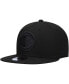 Men's Detroit Pistons Black On Black 9FIFTY Snapback Hat