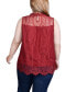 ფოტო #4 პროდუქტის Plus Size Sleeveless Mock Neck Lace Top