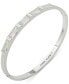 ფოტო #1 პროდუქტის Silver-Tone Baguette Cubic Zirconia Bangle Bracelet