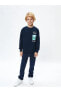 Фото #4 товара LCW Kids Rahat Kalıp Bisiklet Yaka Baskılı Erkek Çocuk Sweatshirt