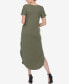 ფოტო #2 პროდუქტის Women's Short Sleeve V-Neck Maxi Dress