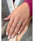 ფოტო #2 პროდუქტის Star kissed Crescent Design Sterling Silver Diamond Women Ring